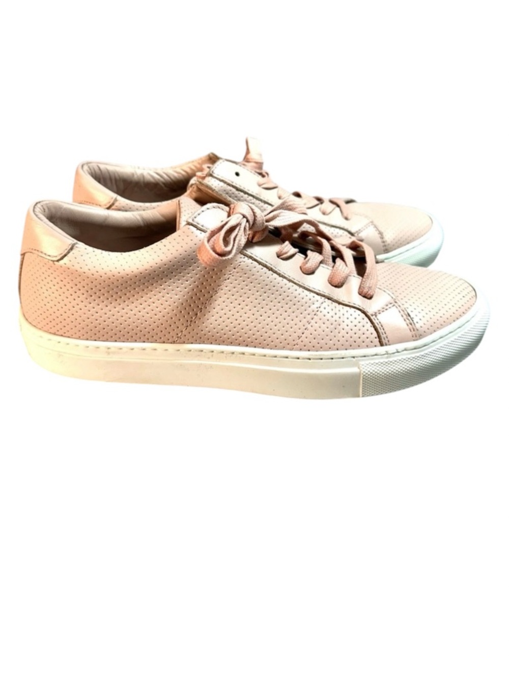 GREATS BROOKLYN Royale Perforated Blush Pink Leather Sneakers 9
